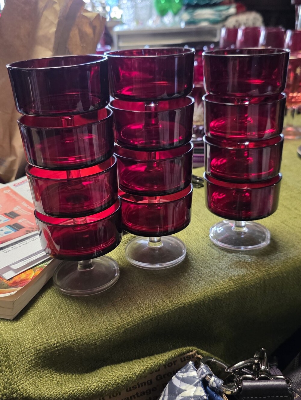 Vintage Luminarc Red Dessert